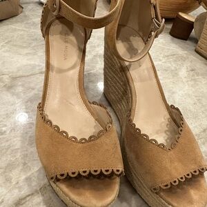 Pelle Moda Camel Wedge Sandals